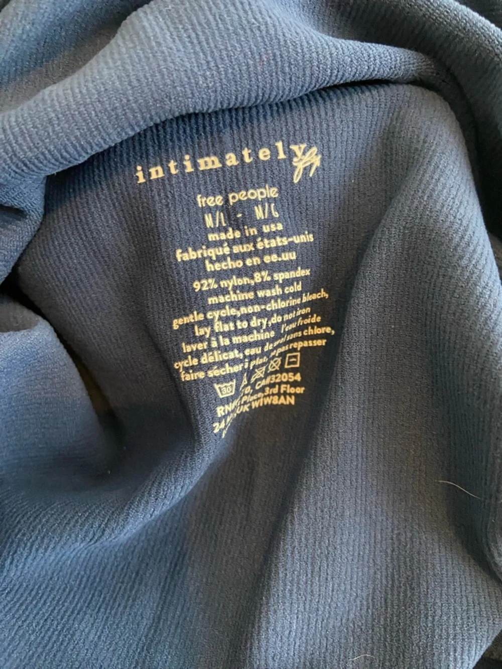 Free People Intimately Light Up Layering Top-Navy